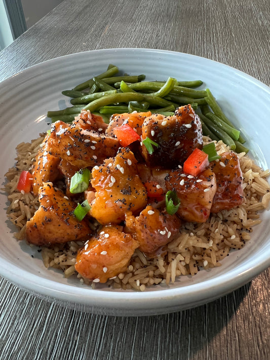 Sweet Chili Salmon Bites