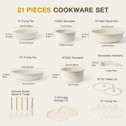 21 pcs Non Stick Pan